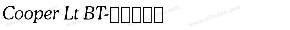 Cooper Lt BT字体转换